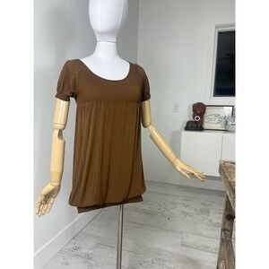 Y2K Brown Bubble Dress Vintage Mini Dress Size‎ M